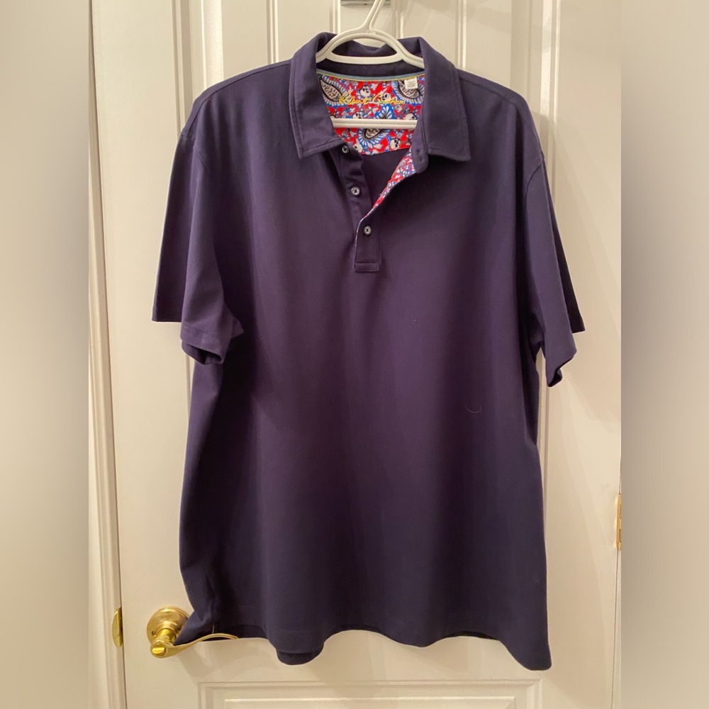 EUC MEN’S ROBERT GRAHAM XL WHITE SKULL POLO SHIRT